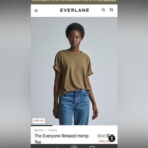 Brand new Everlane Everyone Relaxed Hemp T (E4/M)